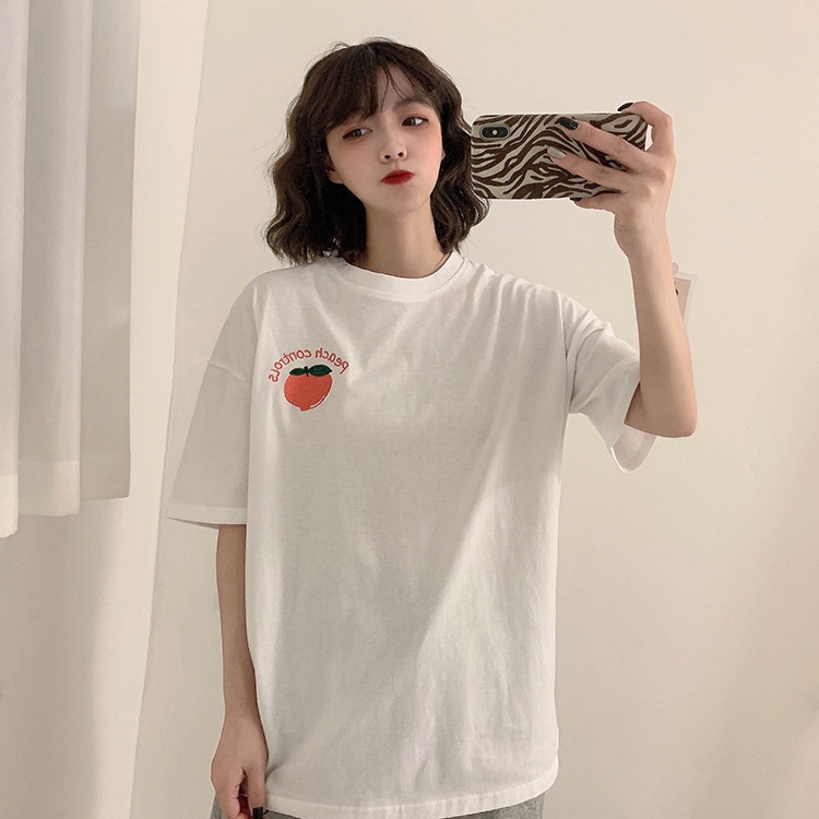 Áo Thun Nữ Tay Ngắn Dáng Rộng Phong Cách Hàn Quốc