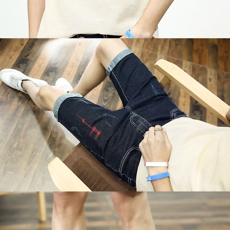 Quần Jeans Lửng 3 Tất Thời Trang Dành Cho Nam