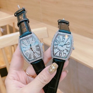 Đồng hồ nữ Franck muller full đá, dây da cao cấp - Frank muller geneve