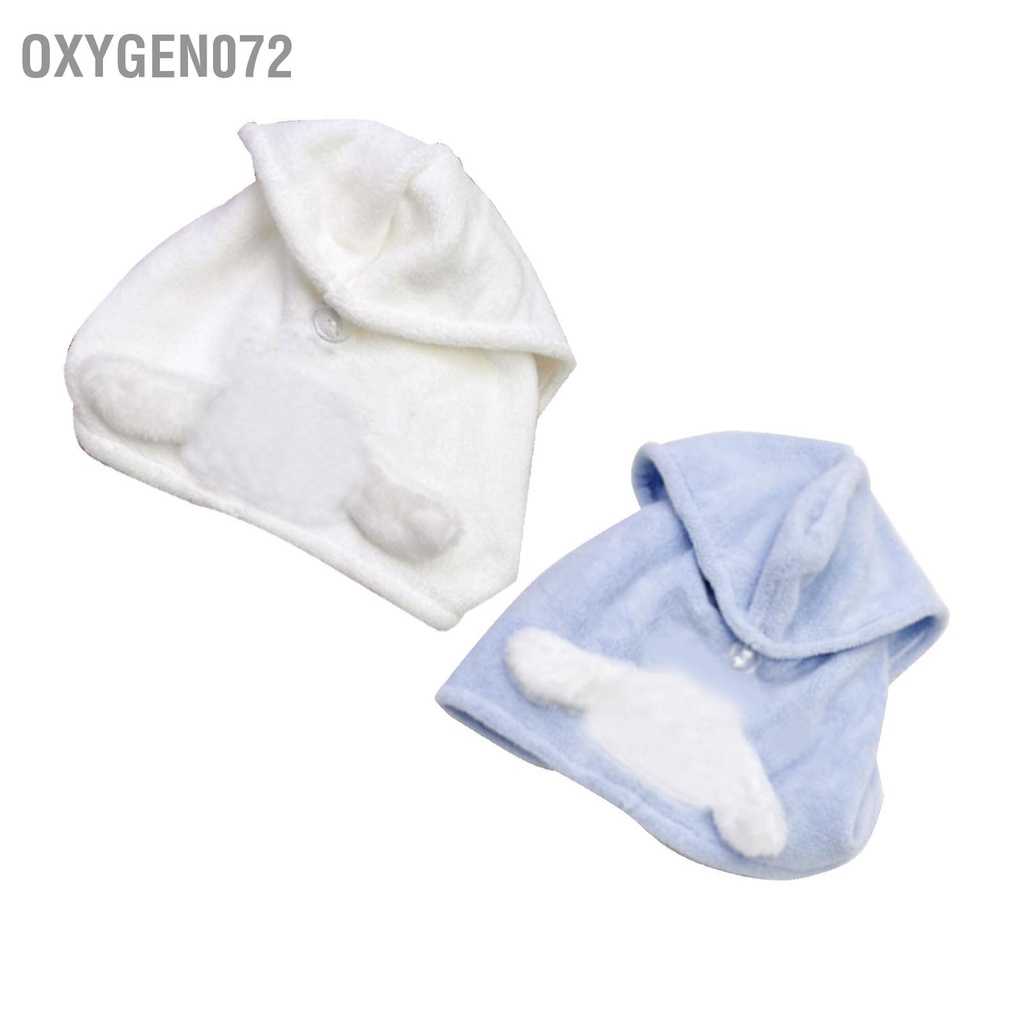 Oxygen072 Dễ Thương Tóc Nón Hút Nước Mạnh Hoạt Hình Làm Dày Mềm Mại Nhanh Khô Cho Bé Gái