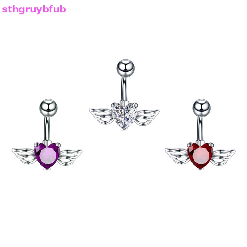 Khuyên Rốn Hình Đôi Cánh Đính Đá Zircon Quyến Rũ