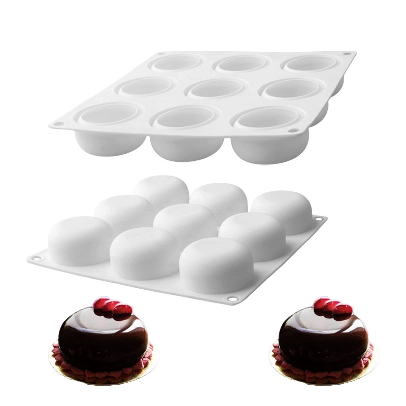 Khuôn Silicone Làm Bánh / Xà Phòng / Sô Cô La Hình Tròn