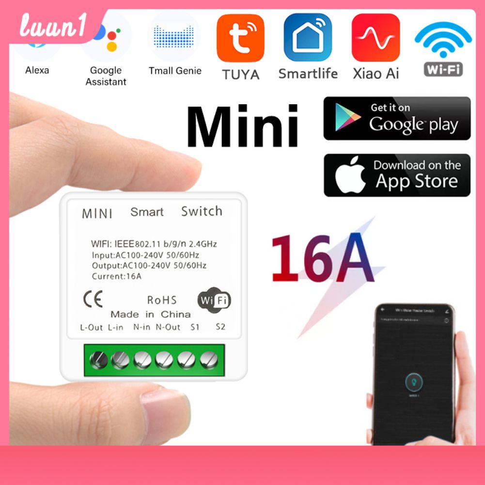 Trong Kho 16A Mini Wifi Thông Minh Chuyển Đổi Supporte 2-Cách Điều Khiển Hẹn Giờ Thiết Bị Chuyển Mạch Không Dây Nhà Thông Minh Tự Động Hóa Tương Thích Với Tuya Alexa Google Nhà Cá Tuyết