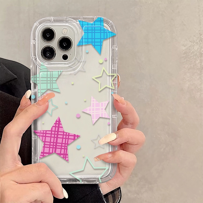 Ốp Điện Thoại TPU Silicon Mềm Trong Suốt Chống Sốc Hình Ngôi Sao Cho IPhone 11 13 14 12 Pro 7 8 6 6s Plus XS Max X XR
