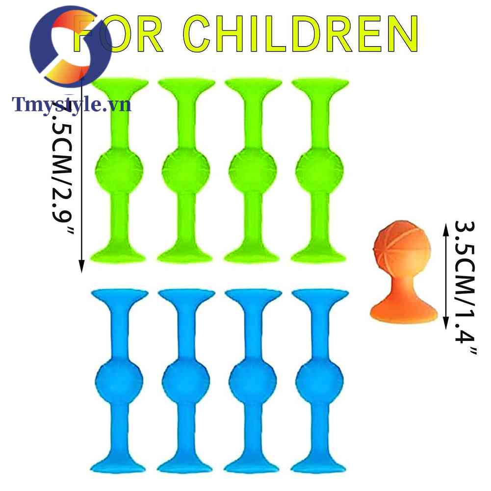 Set 9 Phi Tiêu Silicone Có Giác Hút Giúp Giảm Căng Thẳng