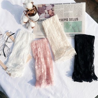 Korean Lace Sun Protection Sleeves for Girls In Summer, Thin and UV Resistant for Driving and Cycling, Ice Silk Arm Protectors for Girls
