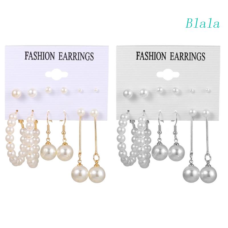 Đôi Bông Tai Khoen Tròn Gắn Hạt Ngọc Trai Thời Trang Cho Nữ