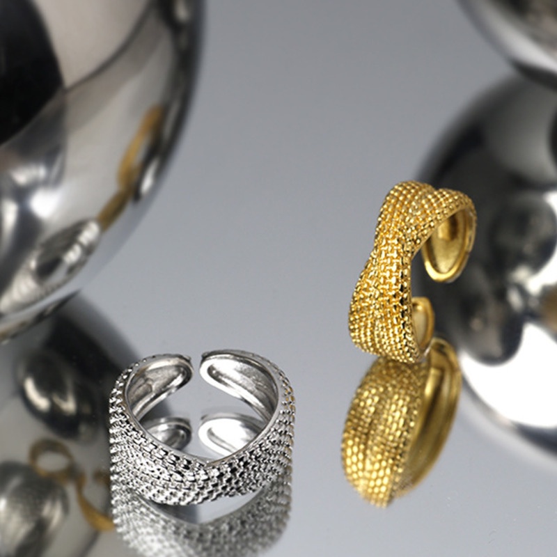 Nhẫn Dây Xích Chéo Thiết Kế Hợp Thời Trang Phong Cách Hàn Quốc Cho niche Tối Giản ins. Nhẫn Hở Đeo Ngón Trỏ Cá Tính Đa Năng Cho Nam Nữ