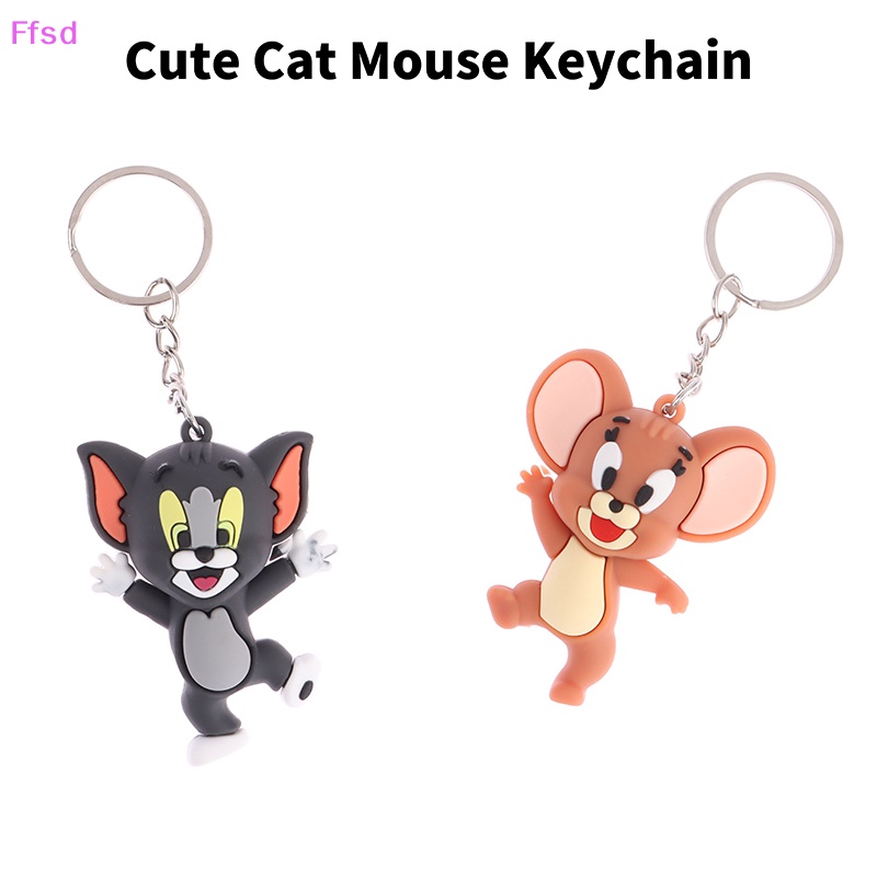 {Ffsd} Móc Chìa Khóa Resin Hình Động Vật Hoạt Hình Dễ Thương