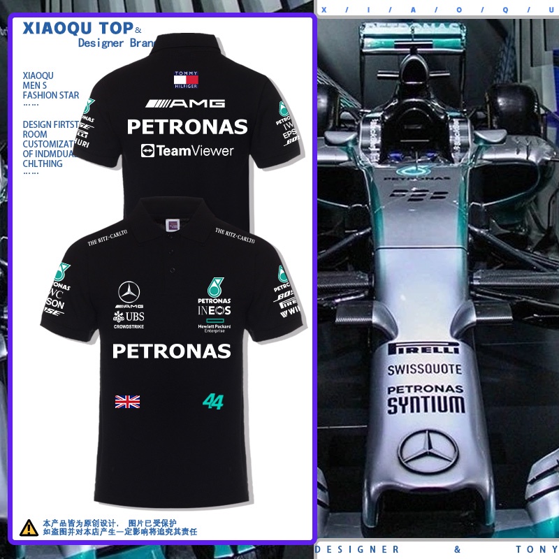 F1 Formula Benz Mercedes-Benz Mercedes-Benz Williams Racing polo Áo Sơ Mi Cotton POLO Áo Sơ Mi Ngoài
