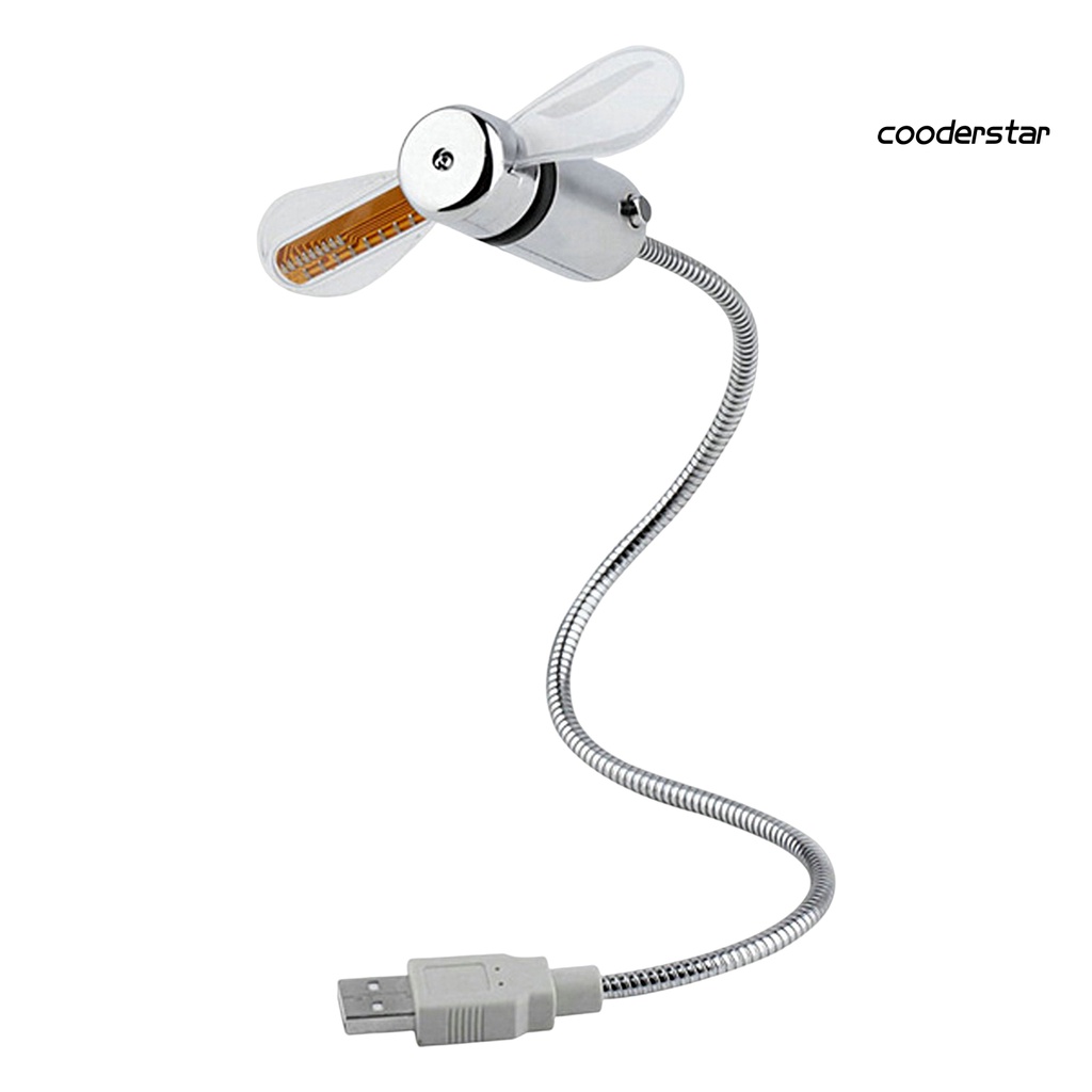 Quạt Điện Cầm Tay Có Đồng Hồ Dạ Quang Cổng USB Bằng ABS