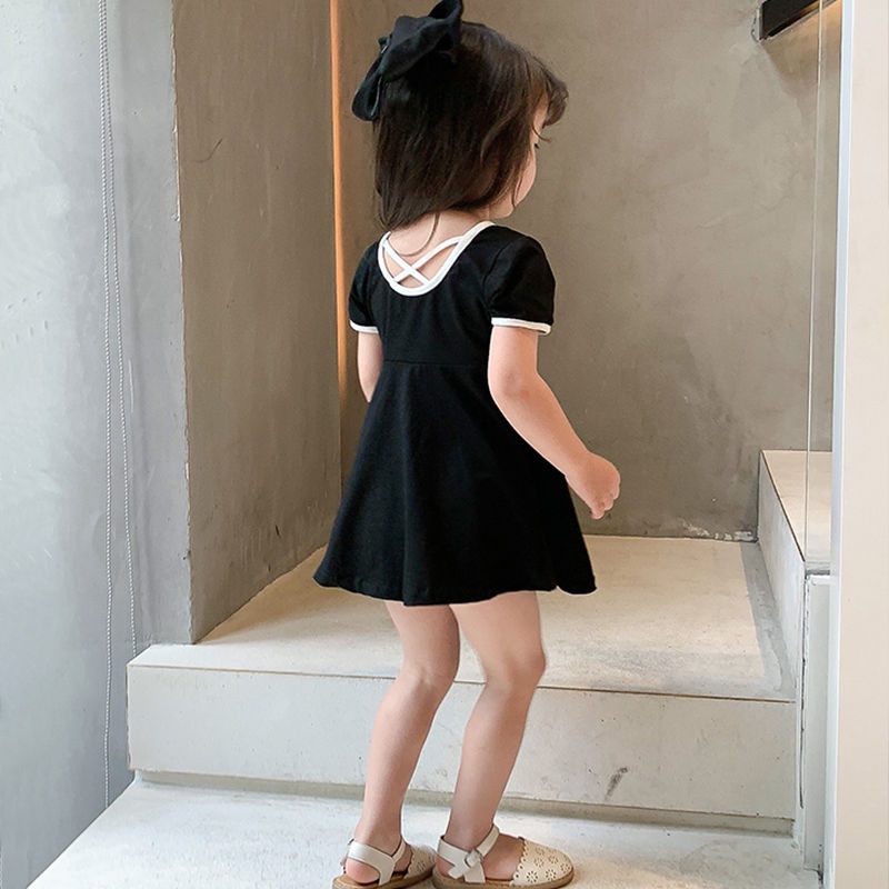 Đầm Công Chúa Tay Ngắn Bằng Vải cotton Thời Trang Mùa Hè Hàn Quốc Hàng Mới Dành Cho Bé Gái