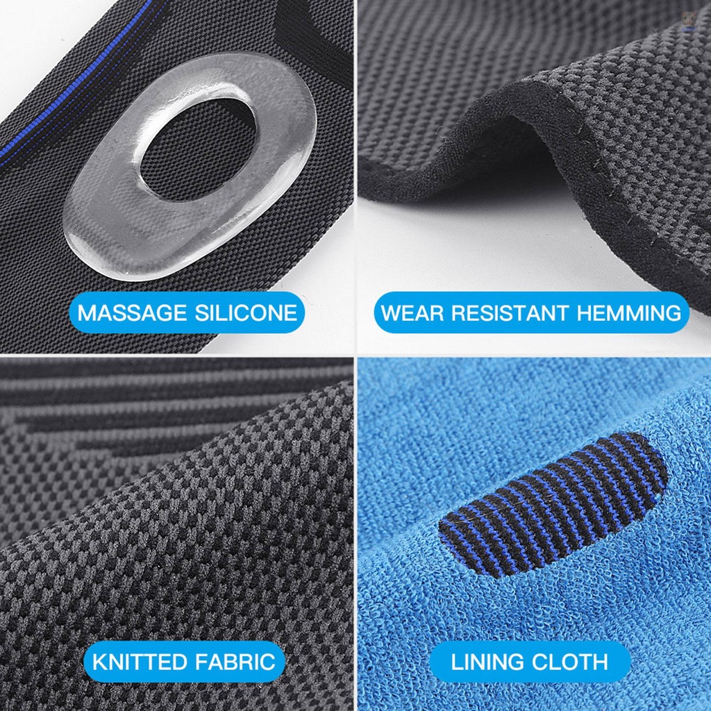 1 Đệm Bảo Vệ Đầu Gối Bằng Silicon Mềm Co Giãn Thoáng Khí Tiện Dụng Cho Các Hoạt Động Ngoài Trời