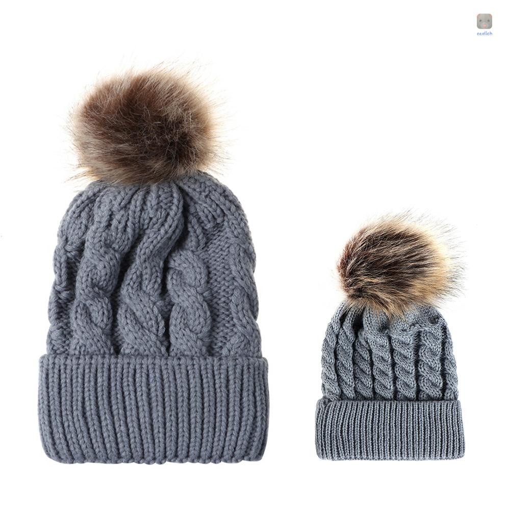 Mũ beanie Trùm Đầu Đính Quả Bông Dễ Thương Cho Bé