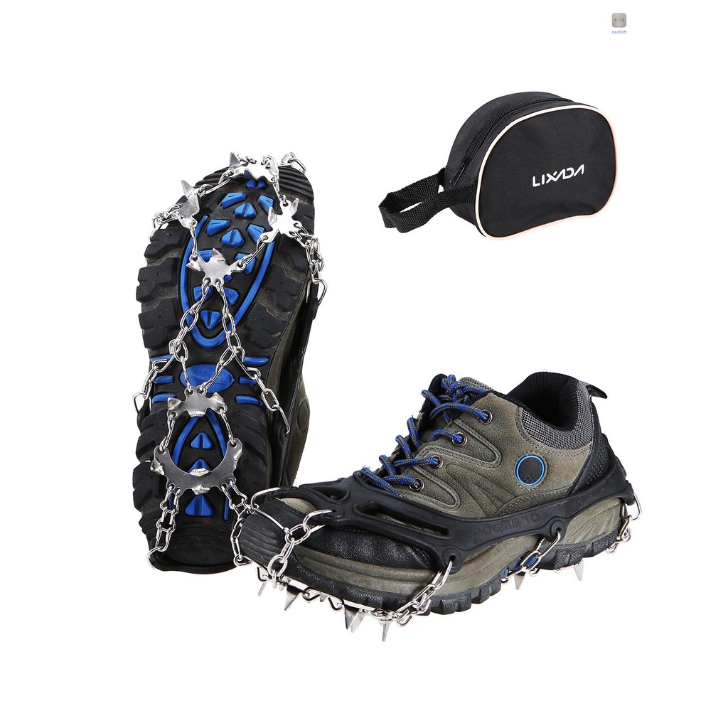 Lixada Dụng Cụ Hỗ Trợ Gậy Đi Trên Tuyết Kèm 19 Đinh Bằng Thép Không Gỉ Chống Trượt