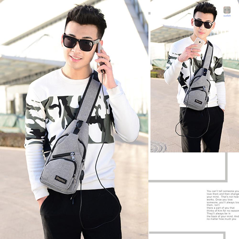 Túi Nhỏ Đa Năng Có Cổng Sạc USB Tiện Dụng Mang Theo Du Lịch