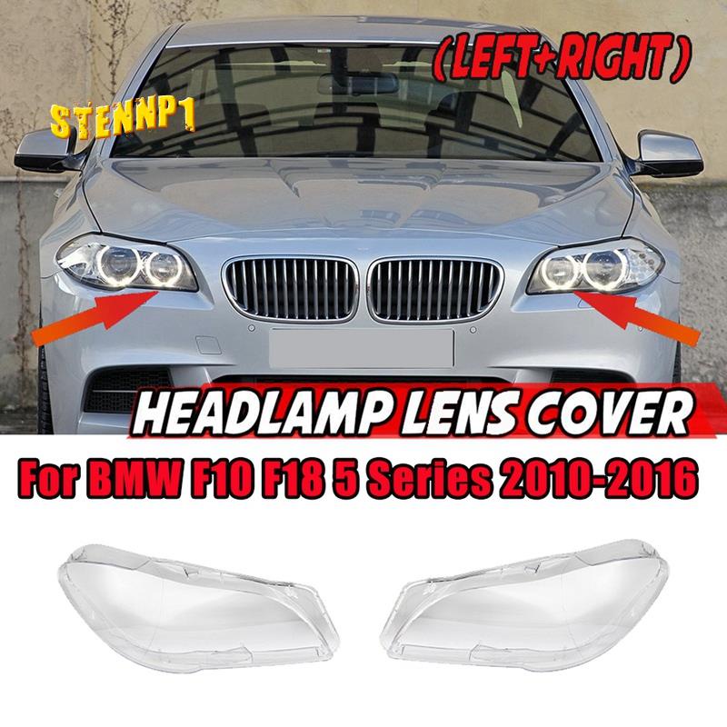 Trái phải cho BMW F10 F18 5 Dòng 528 535 550 2010-2016 Đèn pha ô tô Nắp đậy ống kính Đèn pha Chụp đèn Vỏ đèn tự động