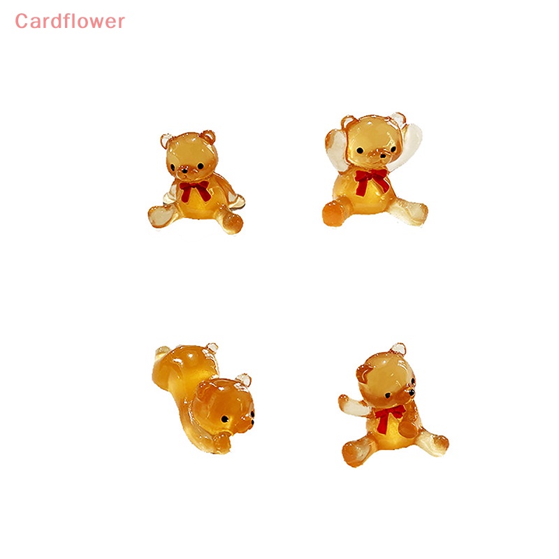 2 Phụ Kiện Trang Trí Hình Chú Gấu Bằng Nhựa Phát Quang Độc Đáo Mới