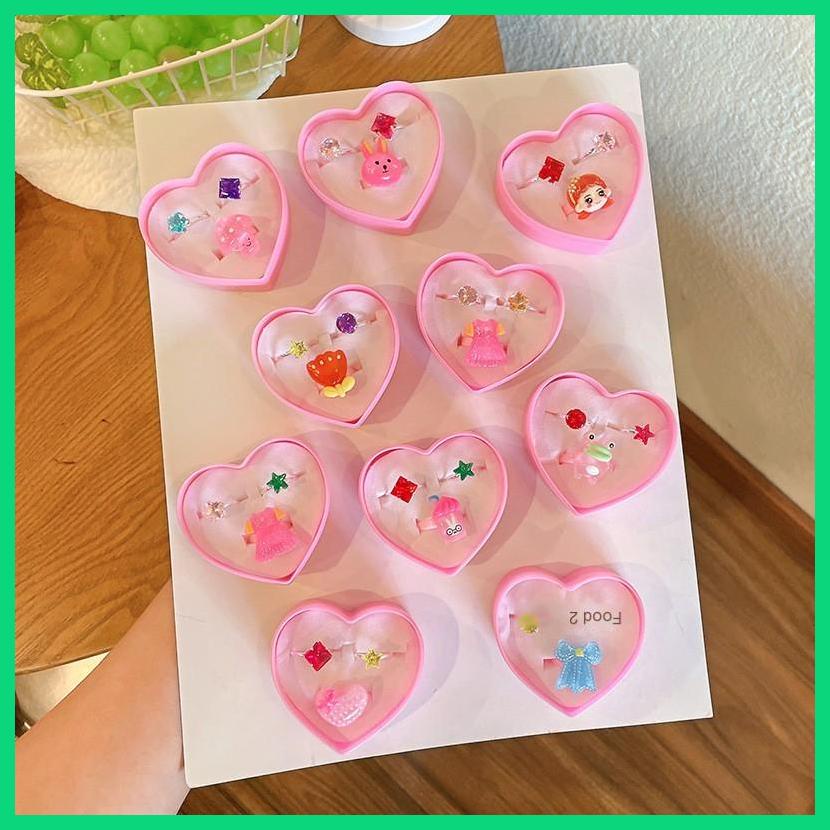 Nhẫn Kim Cương Nước Nhiều Màu Hình Hoạt Hình Dễ Thương Cho Bé Gái jiwvn