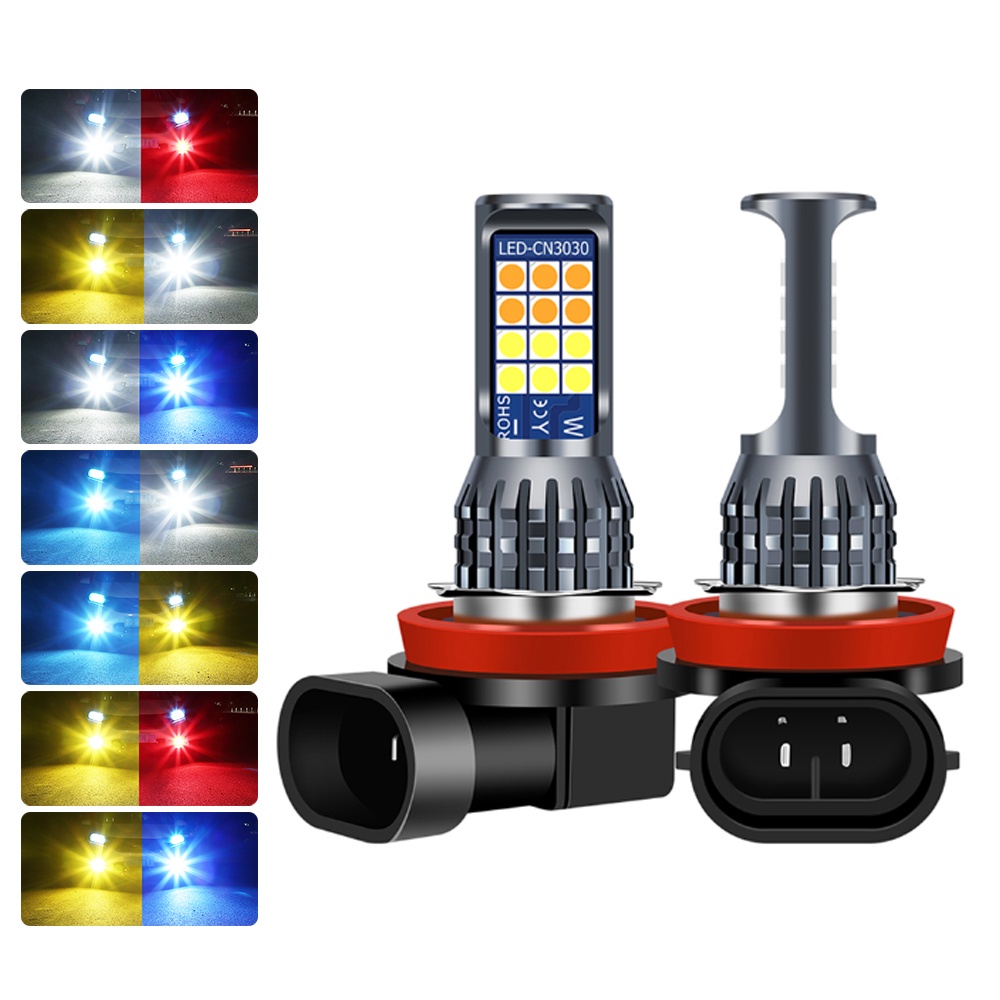 1 Đèn Pha LED H8 H11 hb4 hb3 3030 24SMD H16 H3 H4 H7 880 881 H27 PSX24W PSX26W Chất Lượng Cao