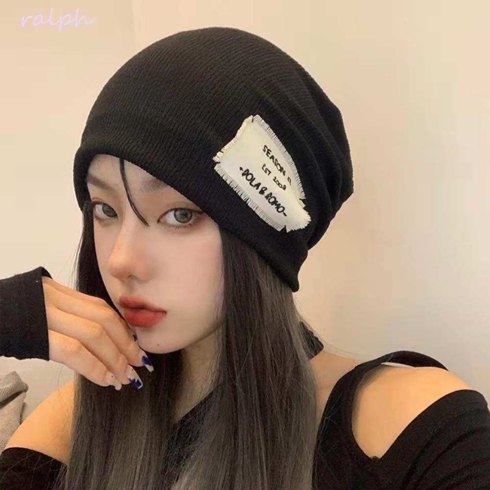 Mũ Beanie Màu Trơn In Chữ Thời Trang Cho Nữ