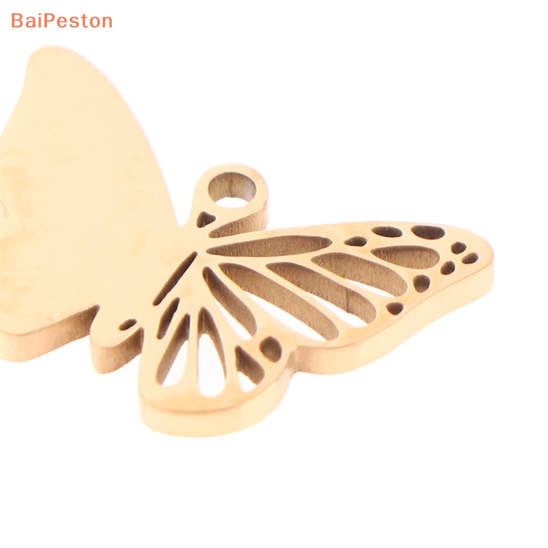 Dây Chuyền Mặt Hình Bướm Rỗng Đơn Giản Bằng Thép Không Gỉ