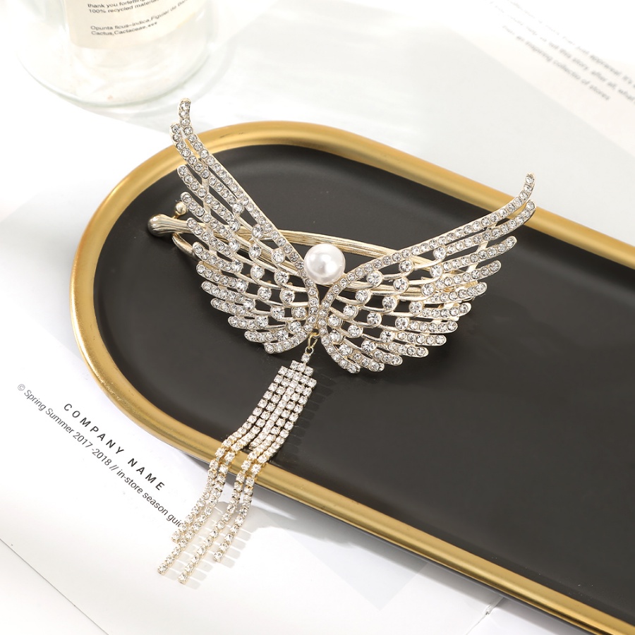 Kẹp Tóc Tua Rua Đính Kim Cương Pha Lê Toàn Diện Phong Cách Hàn Quốc Cho Nữ