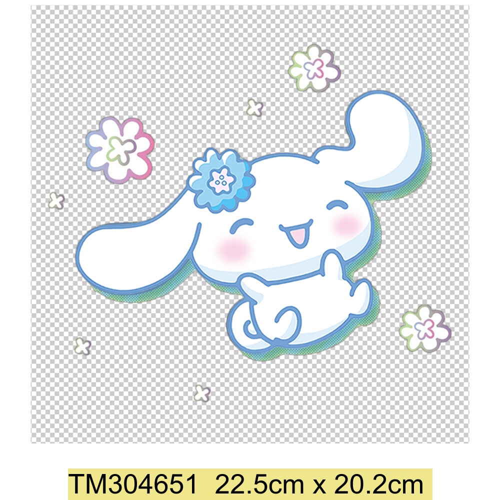 Cinnamoroll Miếng Dán Ủi Quần Áo Truyền Nhiệt Họa Tiết Hoạt Hình melody Dễ Thương diy