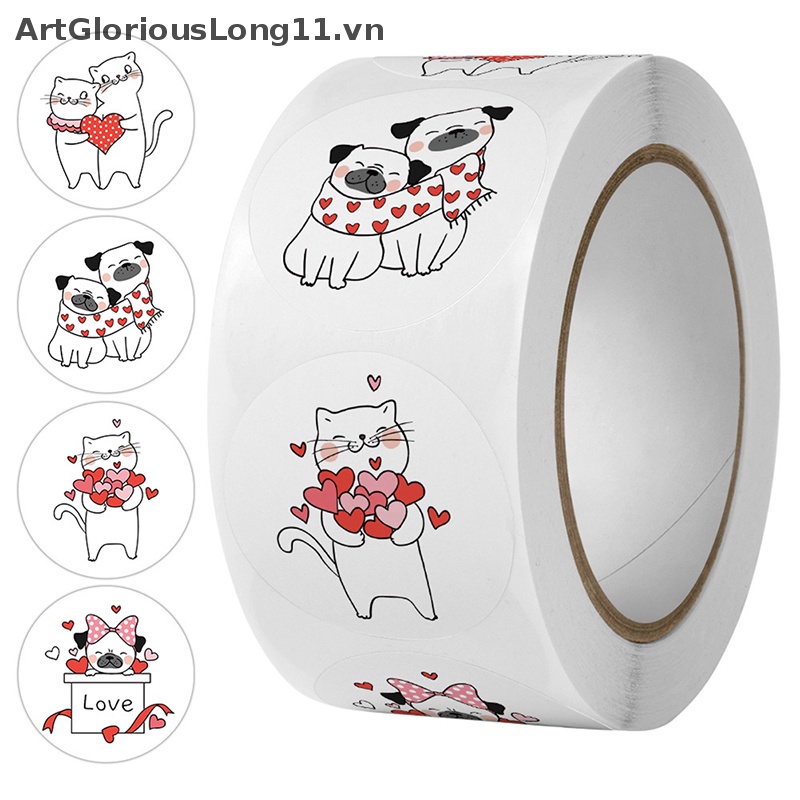 Cuộn 500 Miếng Dán Trang Trí Sổ Tay In Chữ Thank You for Your Purchase