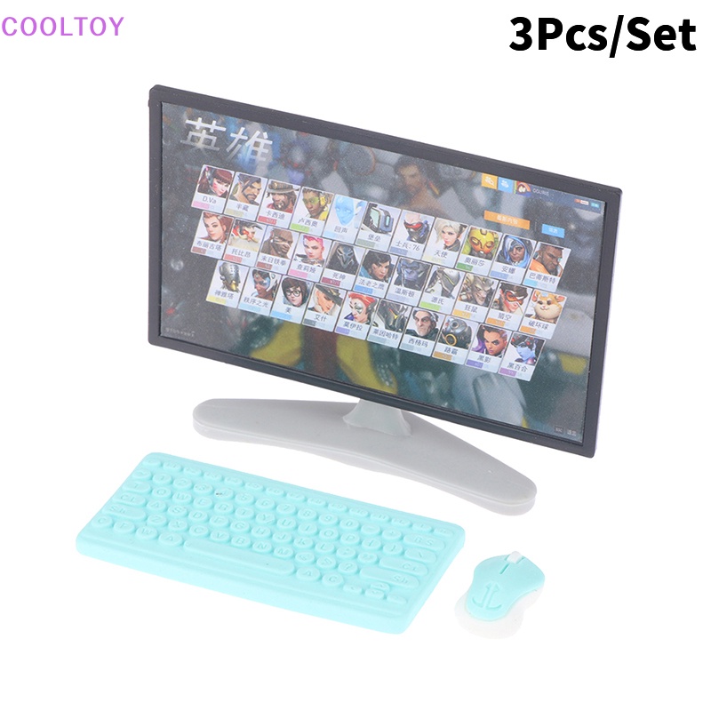 Set 3 Mô Hình Chuột Và Bàn Phím Tỷ Lệ 1: 12 Trang Trí Nhà Búp Bê