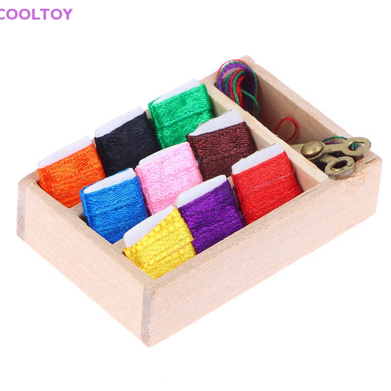 Cooltoy 1 Mô Hình Hộp Kéo May Vá Thu Nhỏ Trang Trí Nhà Búp Bê 1: 12