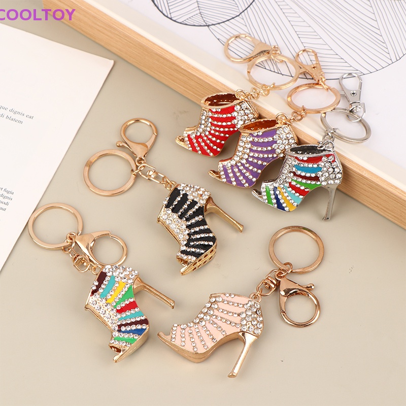 Móc Khóa Hình Giày Cao Gót Đính Đá Thời Trang