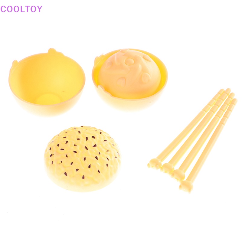 Set 10 Mô Hình Cơm Nắm Đất Sét Tỷ Lệ 1 / 6 Trang Trí Nhà Búp Bê