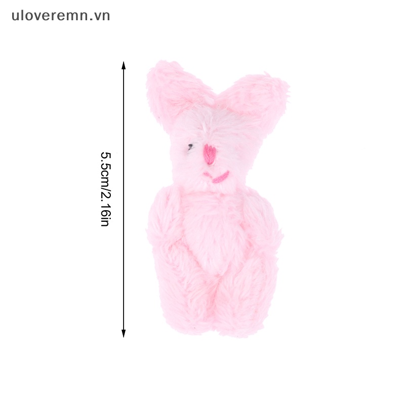 Búp Bê Nhồi Bông Hình Thỏ Dễ Thương 5.5CM Trang Trí Ba Lô / Móc Khóa