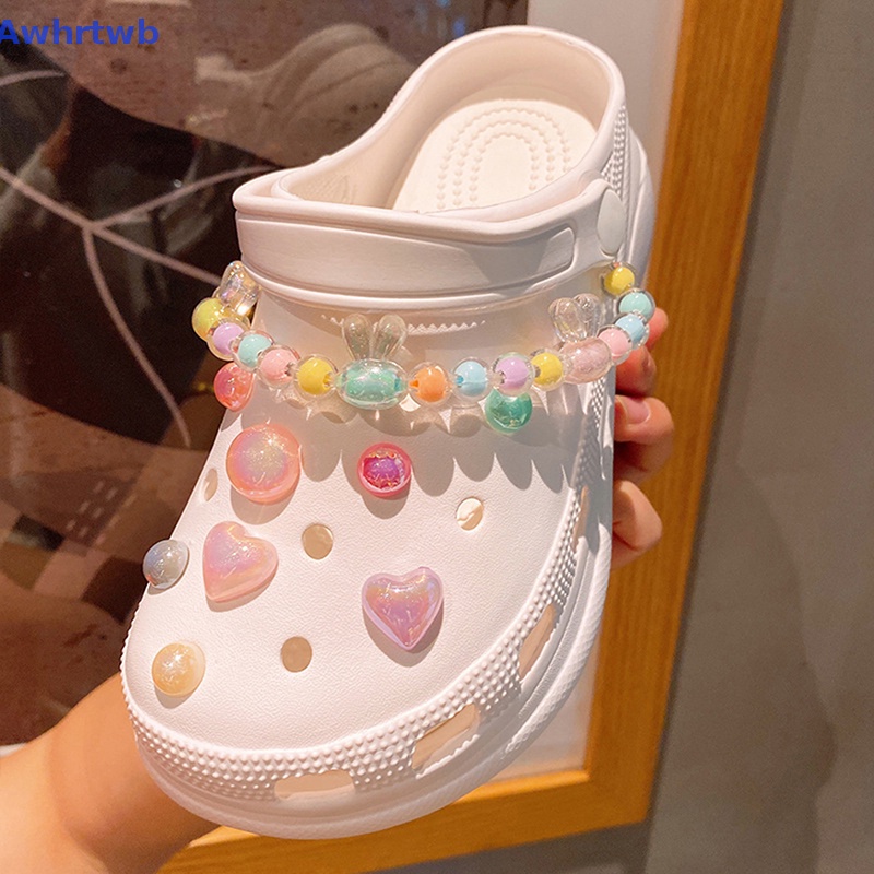 1 Bộ Phụ Kiện Trang Trí Giày Màu Kẹo Ngọt Có Thể Tháo Rời Cho Bé Mới