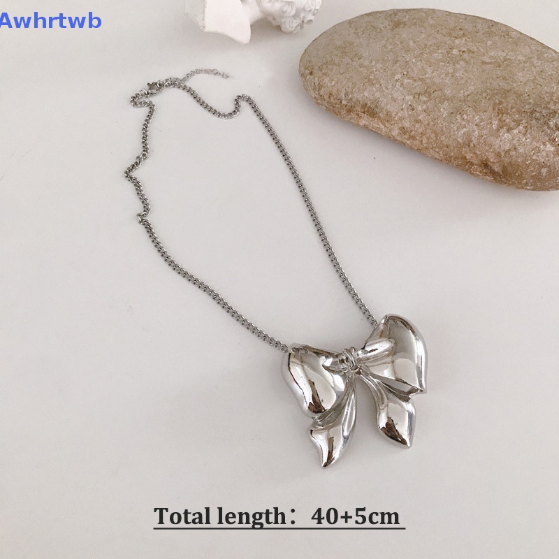 Vòng Cổ Choker Bằng Kim Loại Mặt Nơ Đính Ngọc Trai Thời Trang Cho Nữ Mới