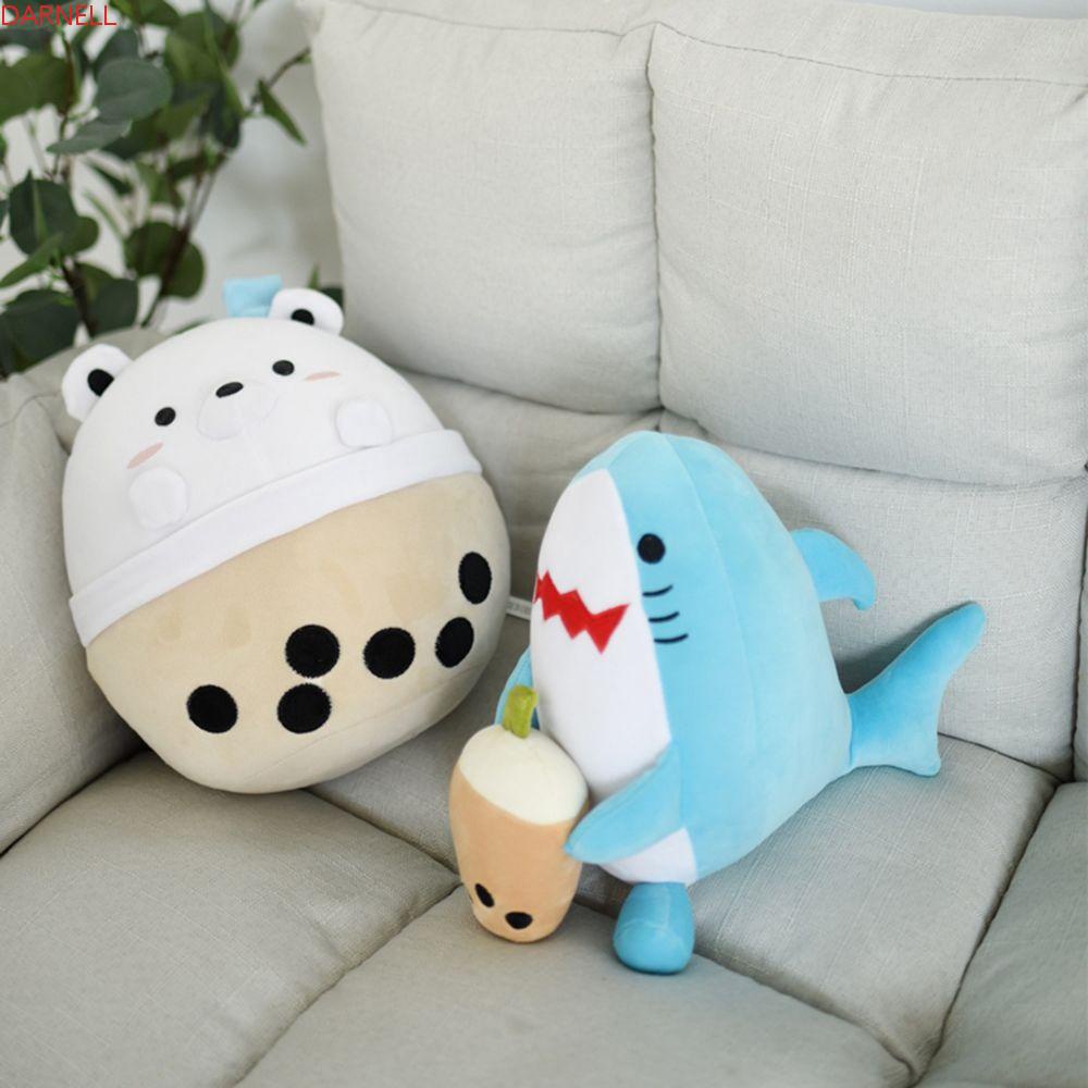 1 Thú Nhồi Bông Hình Cá Mập / Gấu Hoạt Hình Dễ Thương Trang Trí Giáng Sinh