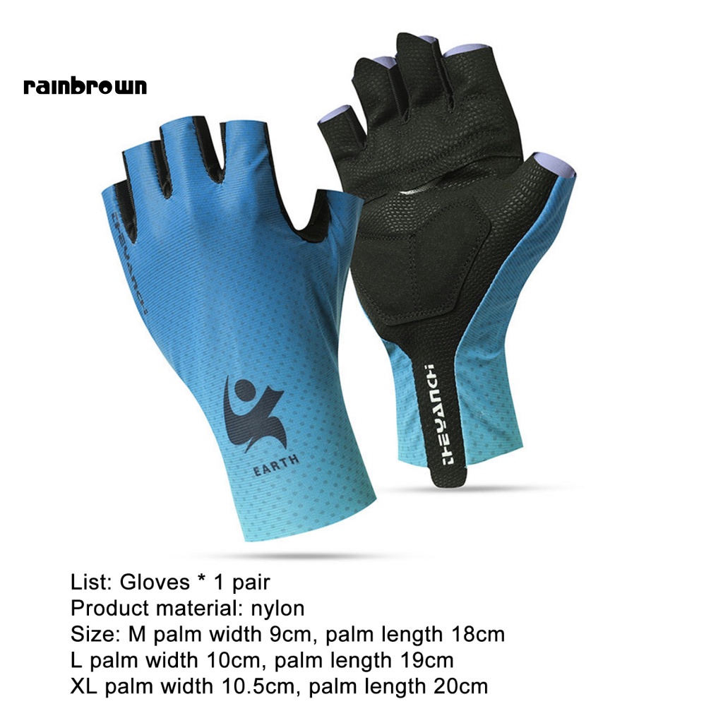 1 Đôi Găng Tay Nửa Ngón Chống Nắng Chống Trượt In Chữ Dùng Khi Đi Xe Đạp Mùa Hè