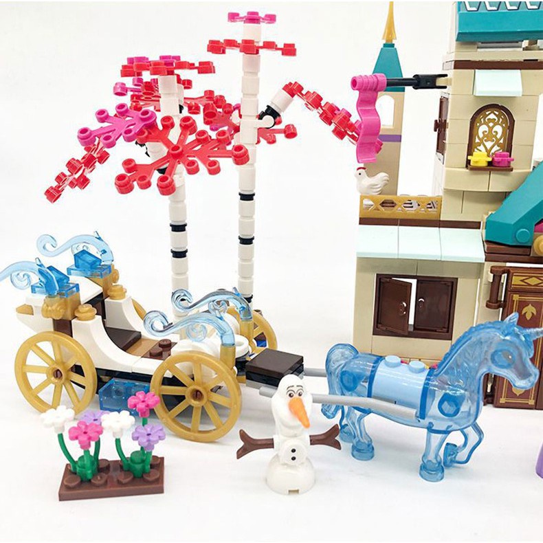 Mô hình lắp ráp lego lâu đài công chúa Elsa Snow Castle | đồ chơi xếp hình thông minh quà tặng cho bé