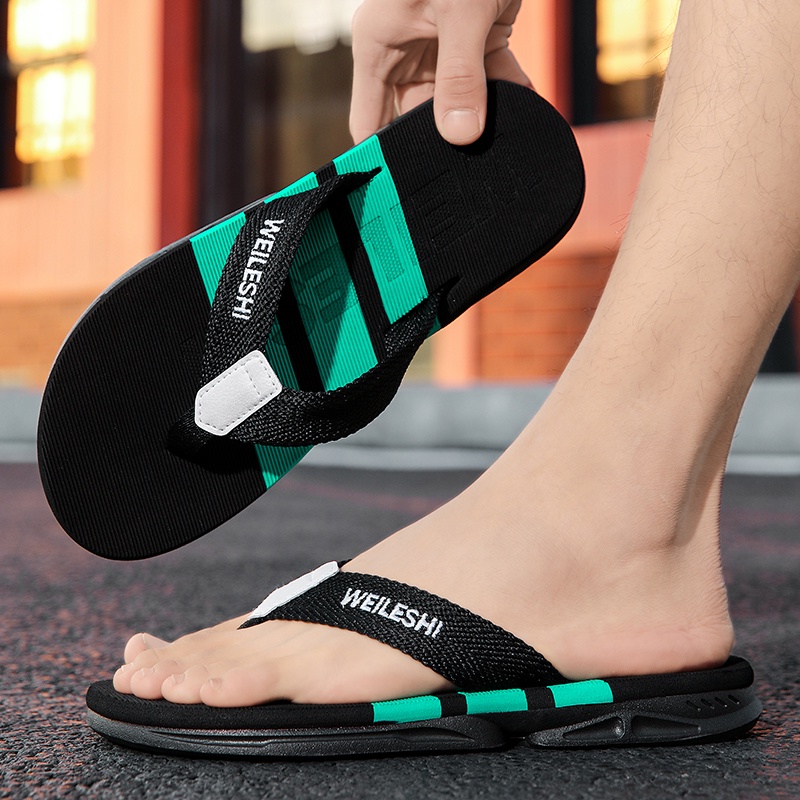 Size 39-46 dép tông dép rencho đep nam dép sandal Dép chống trượt dép nam xốp dép nam sandal dép đi biển dép đen