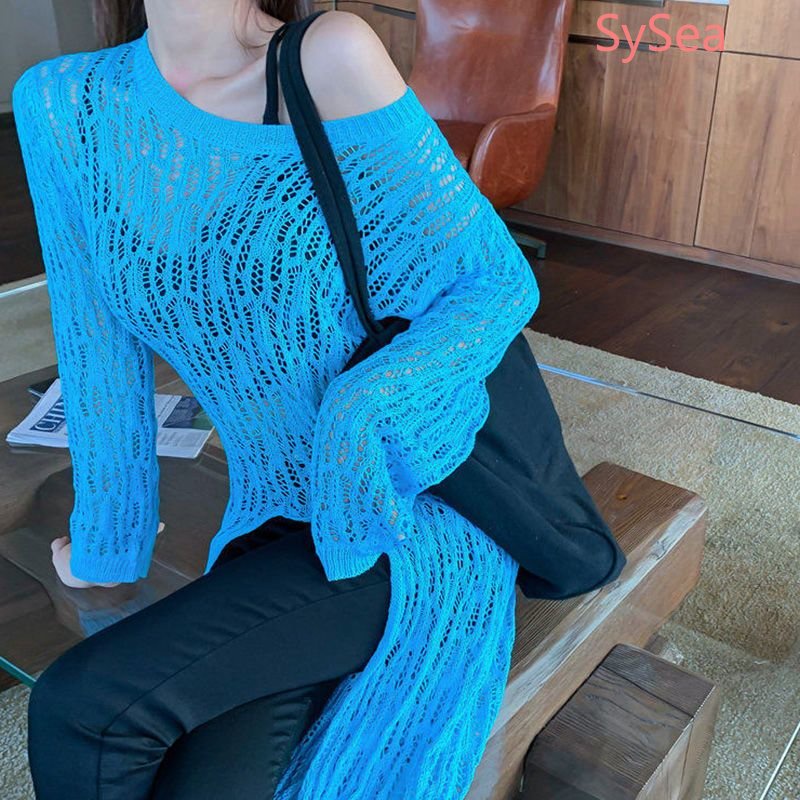 Áo Dệt Kim Chống Nắng Thiết Kế Xẻ Tà Thời Trang Mùa Hè Cho Nữ