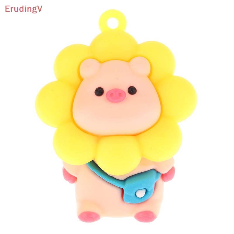 [ErudingV] 1 Móc Khóa / Móc Khóa / Búp Bê DIY Hình Hoa Hướng Dương / Heo Hoạt Hình Để Bàn Trang Trí [Mới