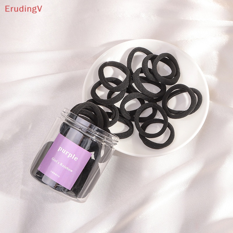 Hộp 50 Dây Buộc Tóc Màu Trơn Co Giãn Tốt Thời Trang