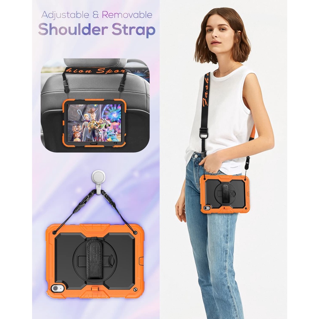 Ốp Máy Tính Bảng Chống Sốc Có Dây Đeo Cho iPad 10th Gen 2022 Air 5 / Air 4 / Air 3 / Air 2 Pro 9.7