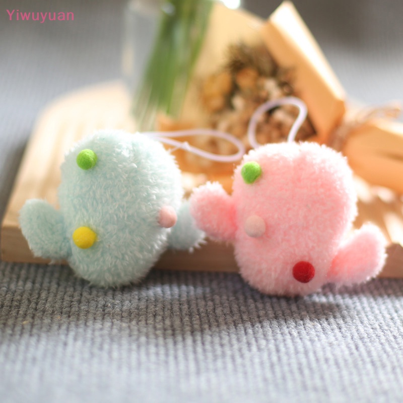 < Yiwuyuan > Móc Khóa Búp Bê Nhồi Bông Hình Cây Xương Rồng Mini Màu Xanh Dương Hồng Dễ Thương Phụ Kiện Trang Trí