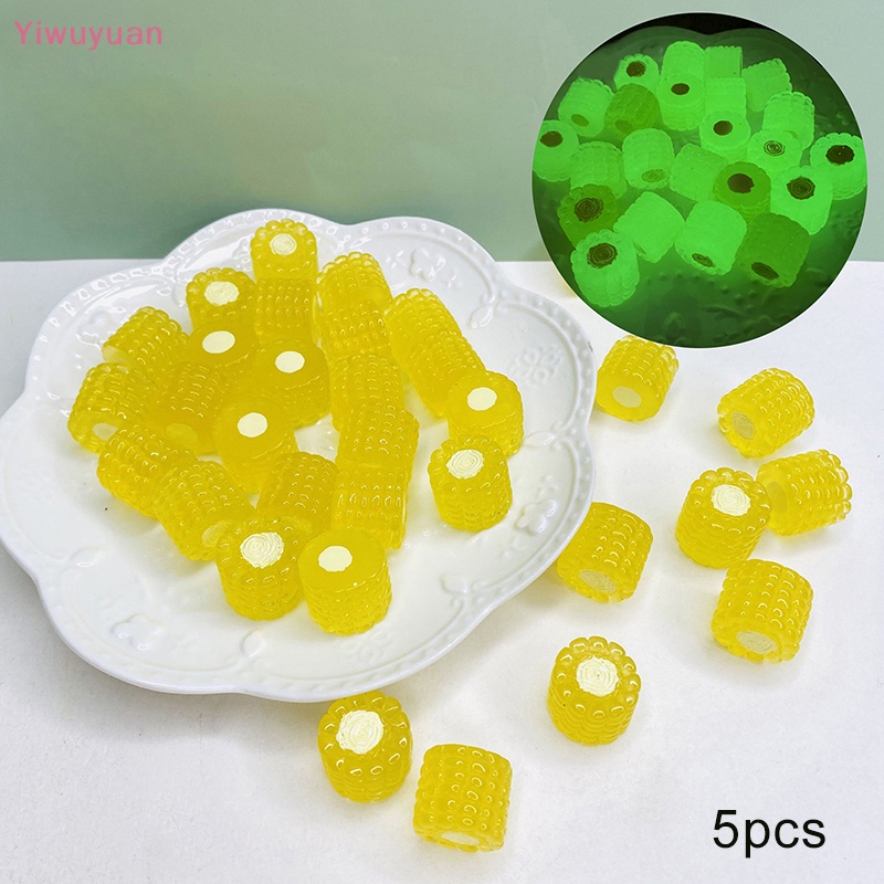 < Yiwuyuan > Bộ 5 Bông Tai Đồ Chơi Dạ Quang Ba Chiều Bằng Nhựa Resin Sáng Tạo Và Kẹp Tóc Trang Sức Điện Thoại DIY Mới
