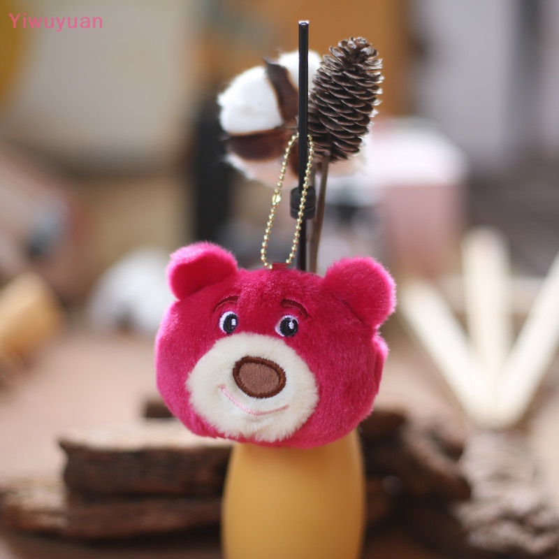 < Yiwuyuan > Móc Khóa Hình Gấu Dâu Tây Nhồi Bông Dành Cho Cặp Đôi Trẻ Em Mới