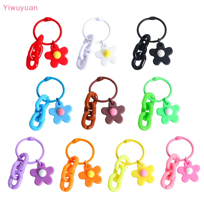 < Yiwuyuan > Móc Chìa Khóa Trang Trí Ba Lô / Ô Tô Hình Hoa Dễ Thương