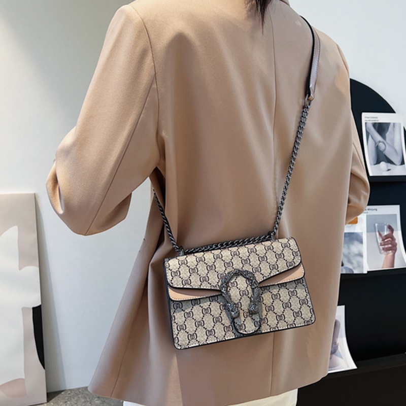 Túi Da Đeo Chéo Dây Kim Loại Thời Trang Dành Cho Nữ