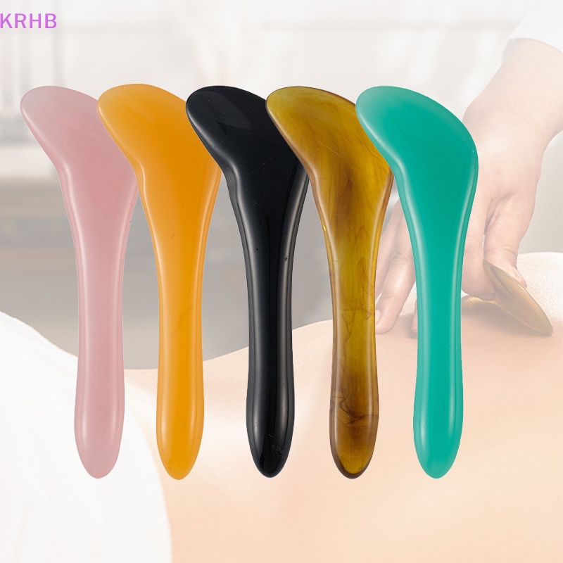 1 Đá Gua Sha Mát Xa Da Mặt Bằng Nhựa Resin Tự Nhiên